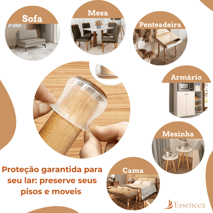Tampa Para Pernas de Moveis - 16 Unidades - CasaPé®